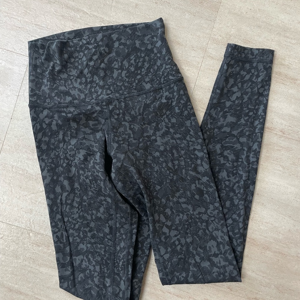 lululemon athletica Black Patterned Leggings
